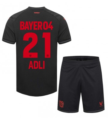 Bayer Leverkusen Amine Adli #21 Hemmaställ Barn 2023-24 Kortärmad (+ Korta byxor)